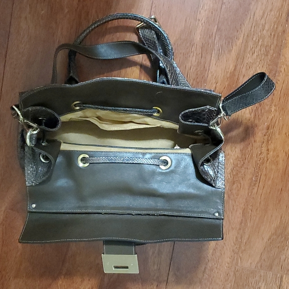 Jimmy Choo Rosalie Python Embossed Satchel